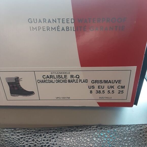 Storm By Cougar Carlisle Carlisle Boots Women's 8M Grey/Pink Plaid Lace-up 2 - Picture 9 of 9